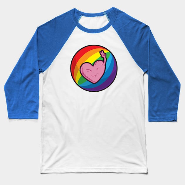 Peace & Love Baseball T-Shirt by W00D_MAN